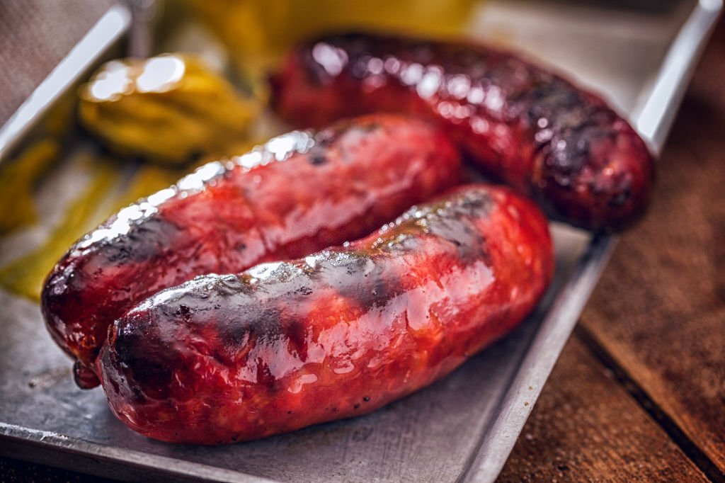 Spicy Chorizo Sausages with mustard
